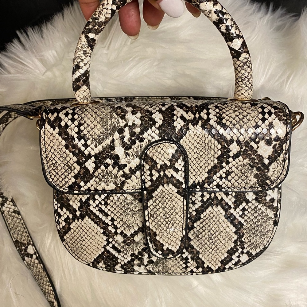 Snake print mini bag